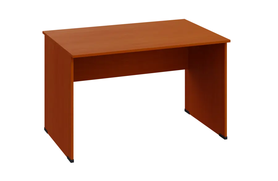 EPL 28 - 12 stůl kancelářský, dřevěná podnož, deska 25 mm, široký 1200 mm, třešeň šumavská